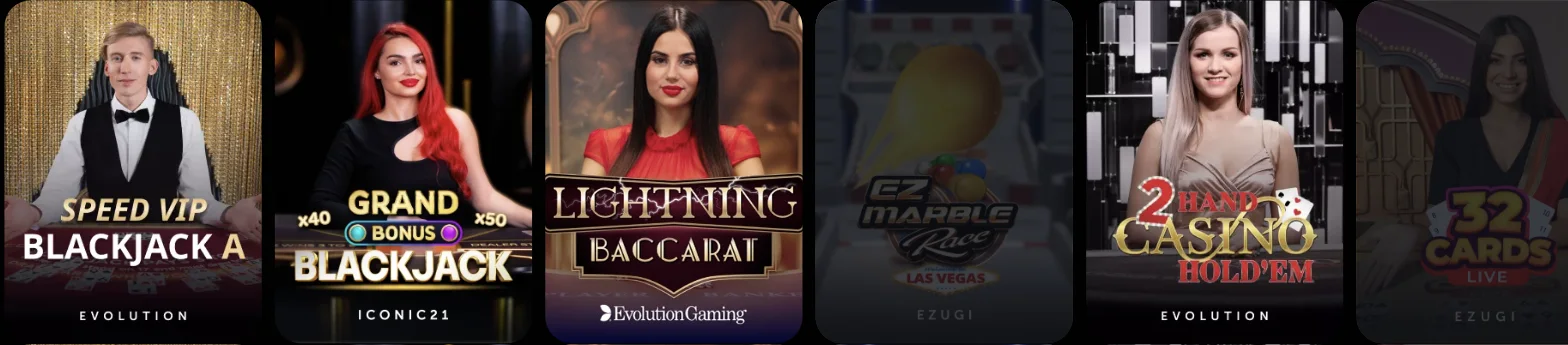 luckyboom casino popular live games